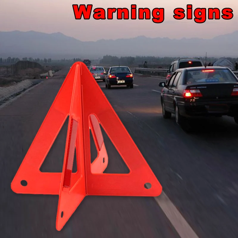 1 Set Auto Car Warning Triangular Roadway Safety Emergency Road Parking Reflective Sign TD326 - Цвет: Красный