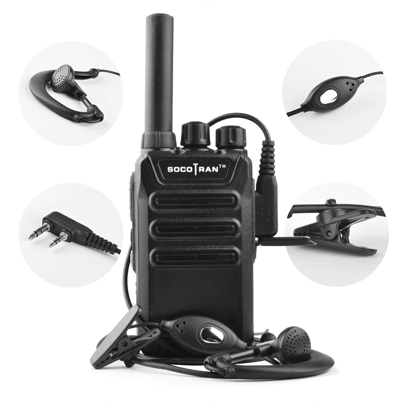 SOCOTRAN SC 508 UHF 400 470 МГц мини двухсторонний радиоаппарат VOX портативная рация с фонарь