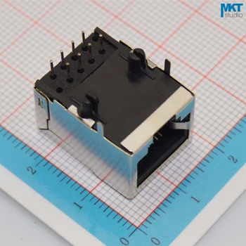 

10Pcs Sample 59 Series 21.3mm Copper Female RJ45 Ethernet PCB Modular Terminal Socket Connector For RJ45 Plug Jack
