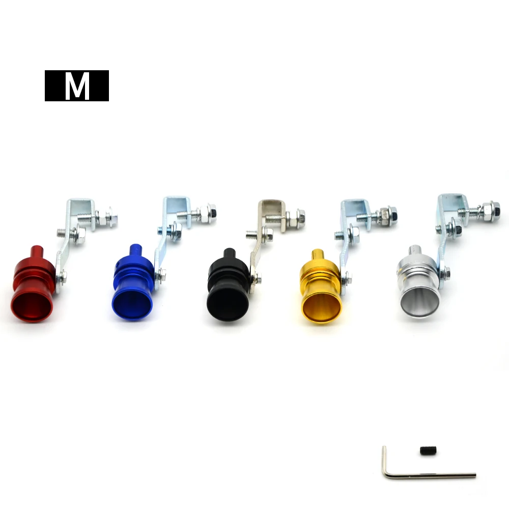 

Universal Car Auto Turbo Sound Whistle Muffler Exhaust Pipe Car Styling With 5 Colors Silver Black Red Gold Blue M Size