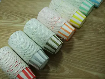 

45*35mm Round Stripe /Polka Dot Paper Cupcake Muffin Cases Baking Cups Various Colours for party favors Paper Party Supply