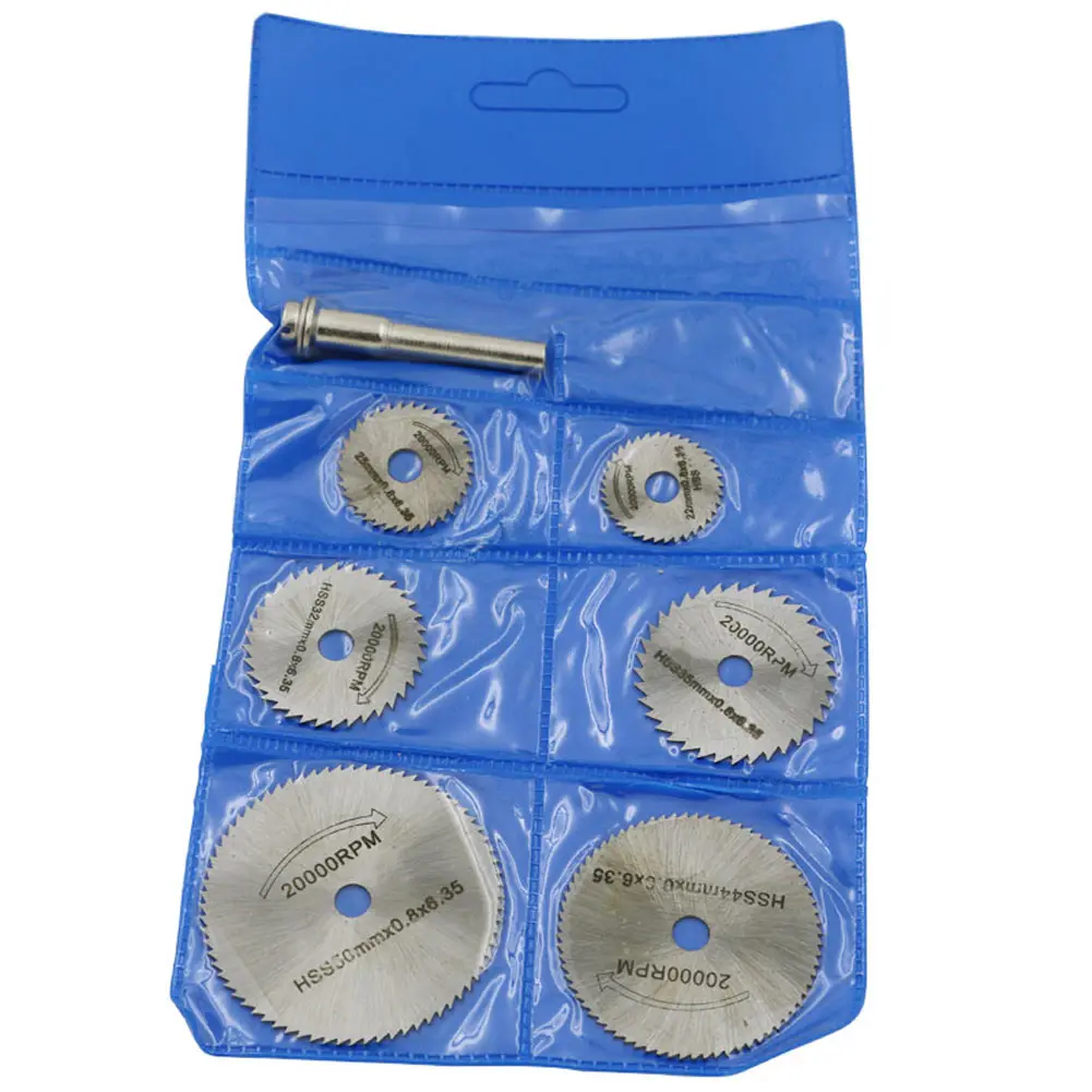 7pcs/set 6mm HSS Circular Saw Blade for Wood Cutting Discs Cut Off