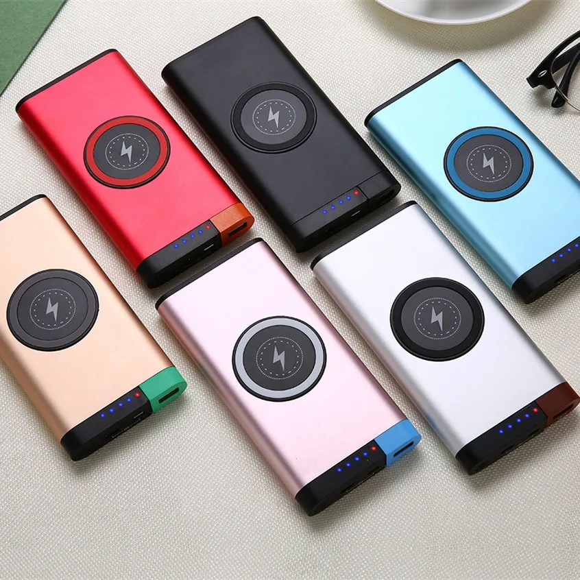 Power Bank 10000 Mah Qi wireless charging metal Slim Charger battery power bank large capacity For iphone 6/7/8 X Hot Sales Power Bank 10000 Mah Qi wireless charging metal Slim Charger battery power bank large capacity For iphone 6/7/8 X Hot Sales