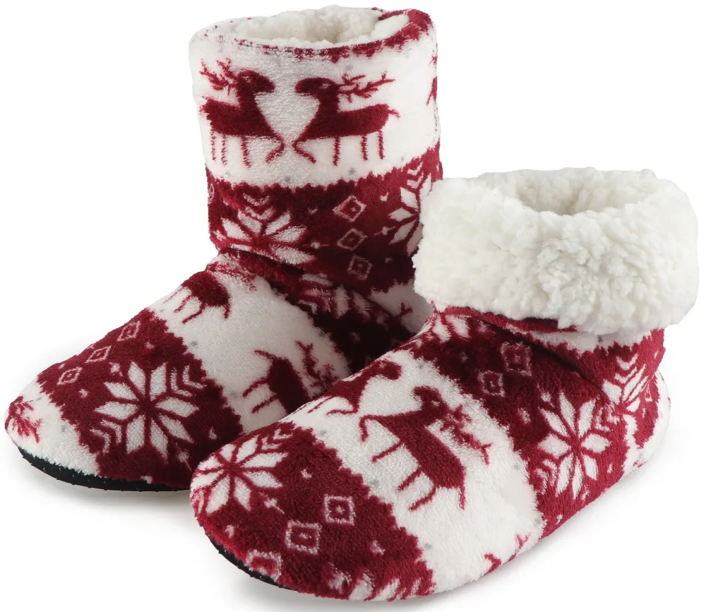 Ботинки; женская зимняя домашняя обувь; женские ботильоны с мехом; рождественские носки с лосем; теплые плюшевые ботинки; Botines Mujer;