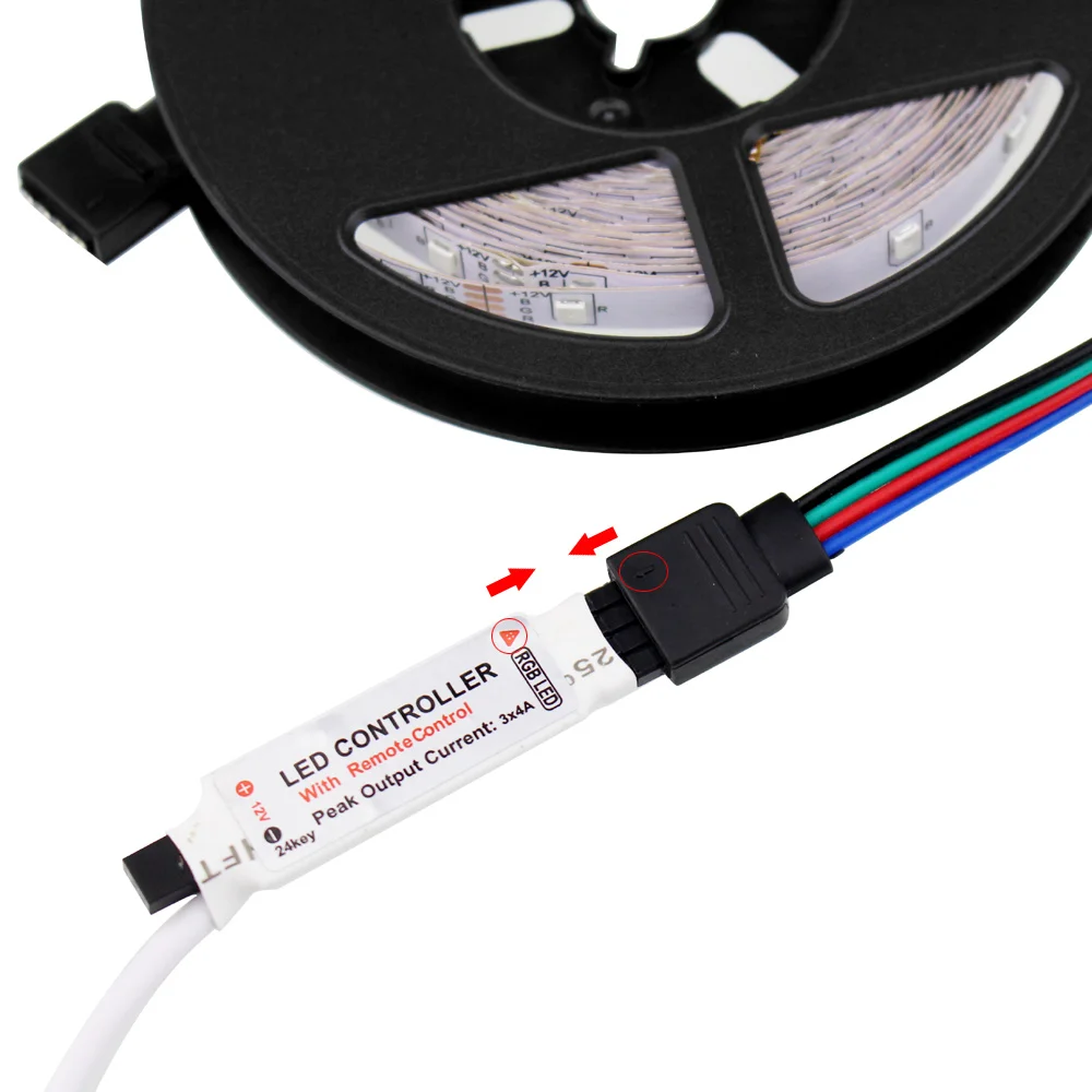 Мини светодиодный контроллер rgb 12 В 24/44 ключ ИК пульт дистанционного управления rgb контроллер для светодиодных лент