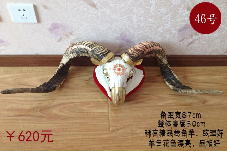 

head Arts Crafts The Tibetan sheep skull specimen handicraft coated copper process Home Furnishing tau sheepshead decorative pen