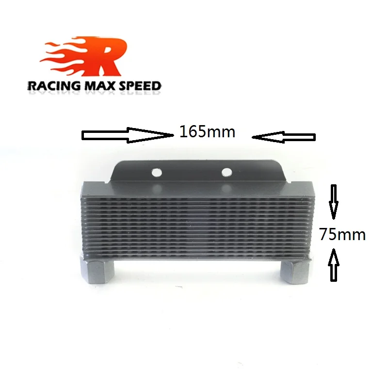 Универсальный Многоэтажный масляный радиатор для мотоцикла 165 мм серебристый и черный SO-06