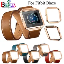 New Superior Long Leather Double Ring Watch band + frame For Fitbit Blaze Smart Watch Replacement High quality strap Accessories New Superior Long Leather Double Ring Watch band + frame For Fitbit Blaze Smart Watch Replacement High quality strap Accessories