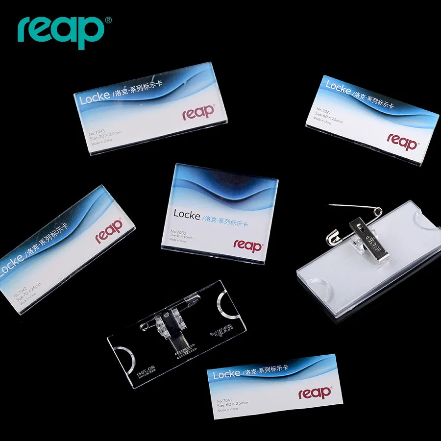 Reap 7042 Acrylic Pins Clip Name Tag Badge Id Holder Pin Badges Card