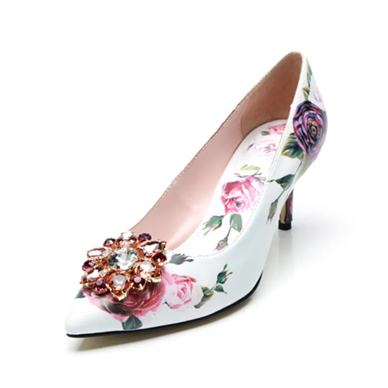 Mariage Chaude Femmes Bout Talon Dames Couleur Show Pointu Chaussures Pompe De Femme Mince Zapatos Mixte As Fleur Parti Mode Mujer wBTtFBqz