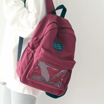 

2019 South Korea ins Japanese backpack female Harajuku Joker cute soft girl heart student backpack