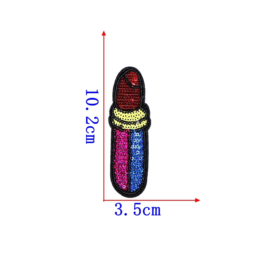 1 шт./лот брендовые вышитые патчи сердце Корона губная помада блесток патчи железная эмблема на ткани пришить на одежду Аппликация DIY стикер