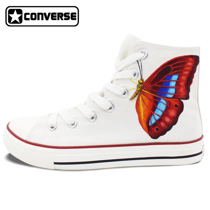 Prix pour Papillon Conception Originale Converse Chuck Taylor peint À la Main Chaussures Femme Homme Blanc Haute Top Femmes Hommes Sneakers De Noël Cadeaux Prix pour Papillon Conception Originale Converse Chuck Taylor peint À la Main Chaussures Femme Homme Blanc Haute Top Femmes Hommes Sneakers De Noël Cadeaux