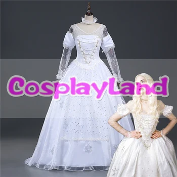 

2016 Alice In Wonderland The White Queen Cosplay Costume Halloween Costumes for Adult Women Alice In Wonderland Dress