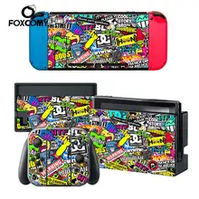 STICKERBOMB FLOWER Custom Man Vinyl Console Cover For Nintend Switch Skin Stickers Controller Protective For NS Switch  STICKERBOMB FLOWER Custom Man Vinyl Console Cover For Nintend Switch Skin Stickers Controller Protective For NS Switch