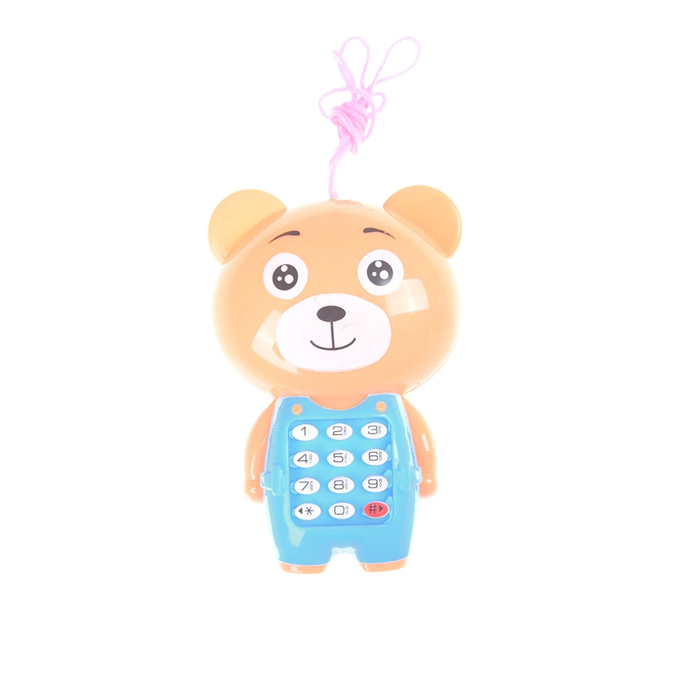 1 шт мультяшный медведь тигр корова детские музыкальные игрушки для телефона обучающая игрушка телефон подарок для детей Детские игрушки случайный цвет