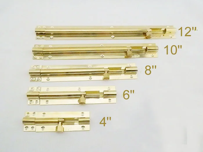 6\'\' Solid Brass Heavy Duty Security Door Barrel Bolt Locks-in Locks ... 6\'\' Solid Brass Heavy Duty Security Door Barrel Bolt Locks-in Locks ...