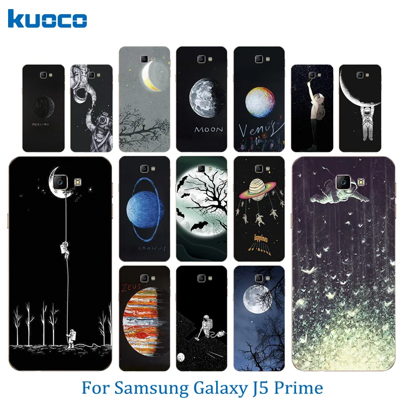 For Funda Samsung Galaxy J5 Prime / On5 2016 Phone Case Space Moon Pattern back Cover G570 Silicon Soft TPU Full Protector Shell |