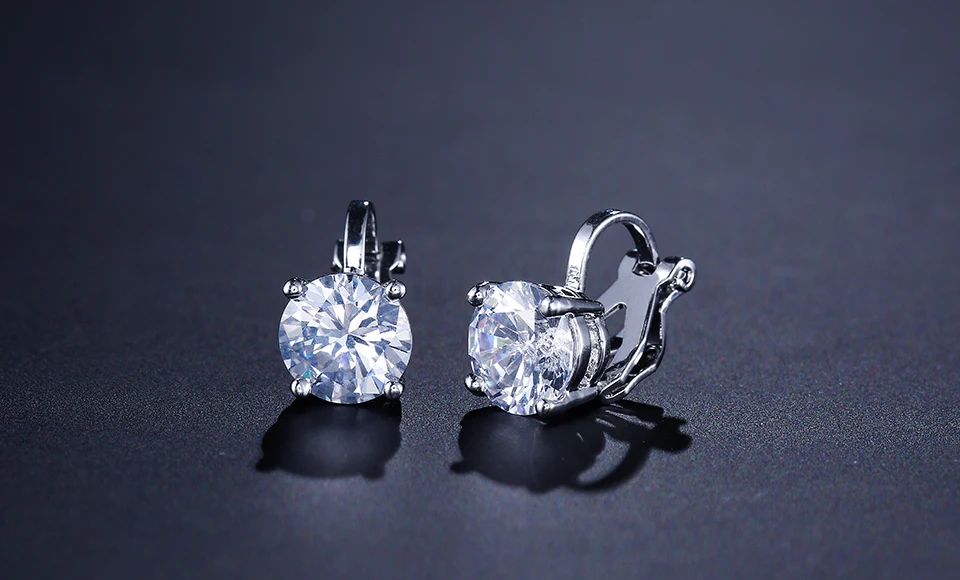 ZAKOL Cubic Zirconia Clip Earrings для Дамская Мода Ювелирные изделия из кристаллов серьги женские Свадебная вечеринка подарок наивысшего качества FSEP526