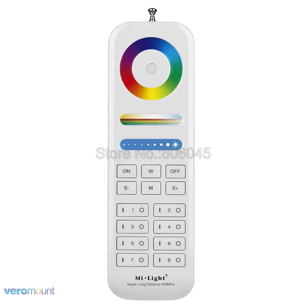 Miboxer FUT086 8-Zone 433MHz Remote Controller for Miboxer 433MHz series RGB+CCT Underwater LED Light