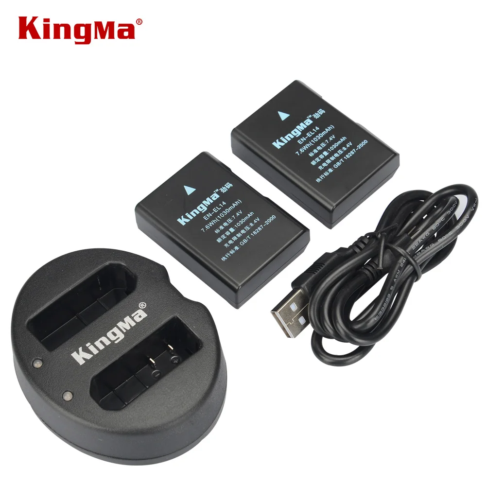 Kingma en-el14a EN-EL14 Батарея двойной (двойной) Зарядное устройство + для Nikon DF D5500 D5300 D3300