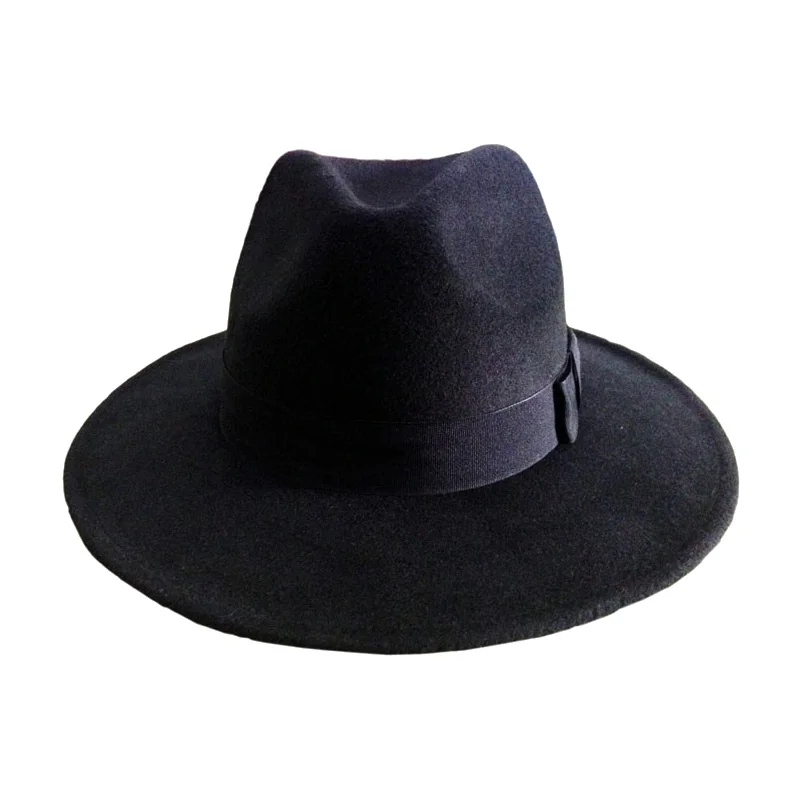 Men's Wool Felt Snap Brim Hat Trilby Women Vintage Wool Panama Fedora ...