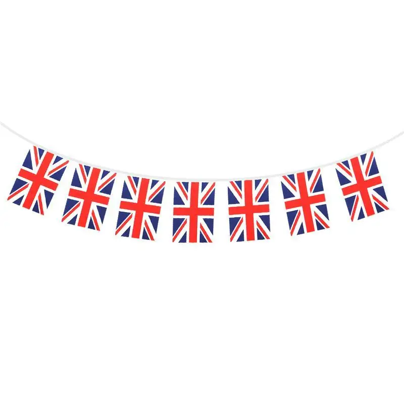 BESTOYARD 8.5 Meters Union Jack Flag Banners String 32 United Kingdom UK British Union Flag Bunting Banner Garlands D30