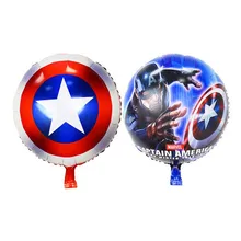 Новое прибытие 18 дюймов Капитан Америка фольги Воздушные шары День рождения украшения круглый щиток воздушный шар