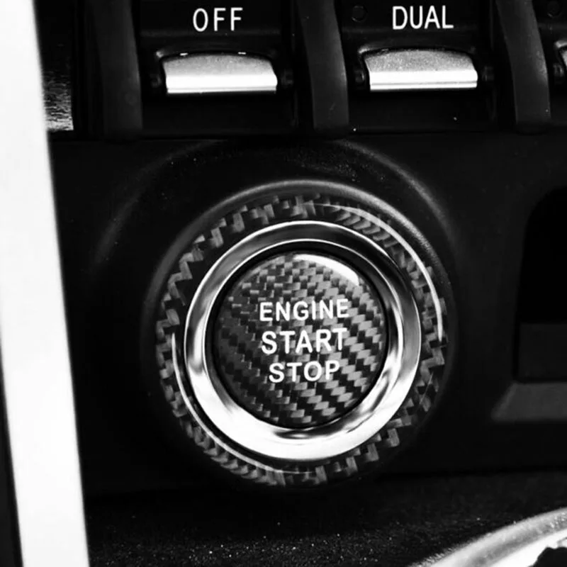 

Car Engine Start Stop Button Cover Ring high quality Carbon Fiber Black/Red Button Cover ring for Subaru BRZ/for Toyota GT 86