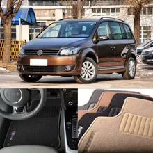 Savanini 5pcs Premium Auto Fabric Nylon Anti-slip Floor Mats Carpet For VW Touran