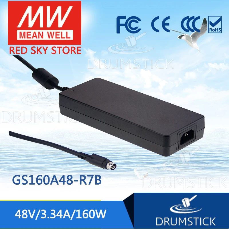 

MEAN WELL GS160A48-R7B 48V 3.34A meanwell GS160A 48V 160W AC-DC Industrial Adaptor