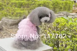 Розничная продажа, новые кружевные цветы юбка домашних собак платье Бесплатная доставка собак пальто любимчика пальто