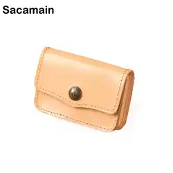 Sacamain бренд Винтаж бумажник чехол Кредитная карта tarjetero Hombre банк держатель для Карт RFID кошелек короткие монета карман HASP маленький кошелек