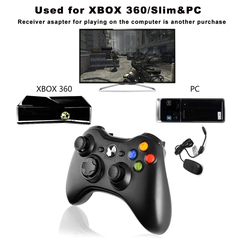 Wireless/Wired Bluetooth Controller For Xbox 360 Gamepad Joystick For X box 360 Jogos Controle Win7/8/10 PC Game Joypad