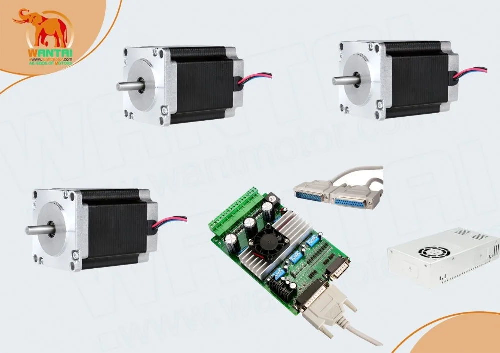 Высокая Nema 23 шаговый двигатель 270oz-in 3.0A + 3 Осевая плата 3D принтер CNC комплект 57BYGH633 2