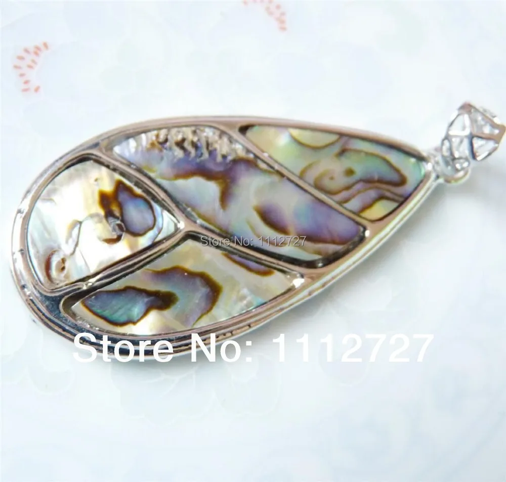 

hot ! Natural Jewellery Beads stone Beautiful 25x45mm abalone shell teardrop pendant Gifts For Girl Women Wholesale Price