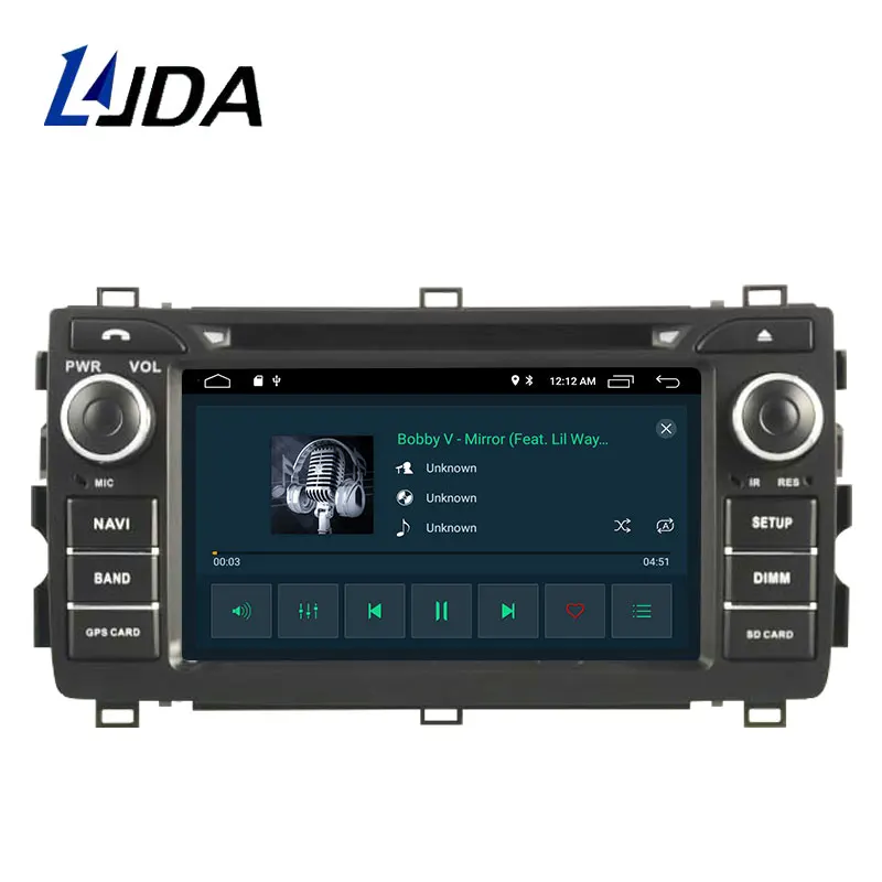 Flash Deal LJDA 2 Din Android 9.1 Car DVD Player For Toyota AURIS 2013 2014 2015 Wifi GPS Navigation Radio 2G RAM Stereo Audio Multimedia 2