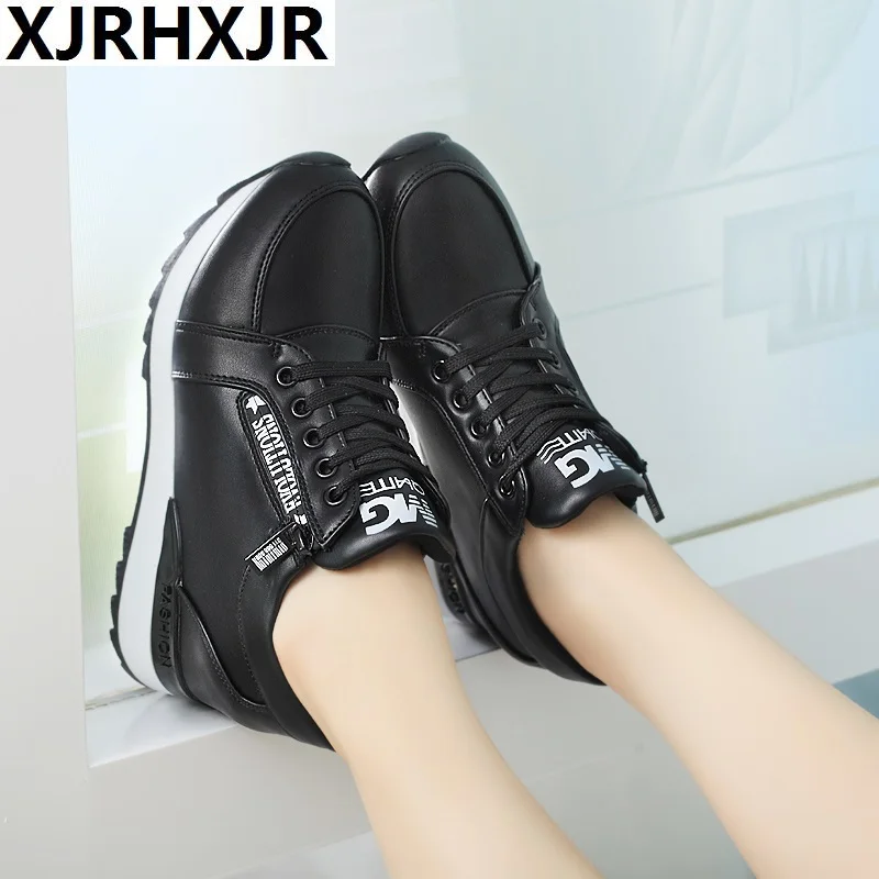 XJRHXJR/Летняя женская обувь на платформе 6 см Повседневная скрытом каблуке Женские
