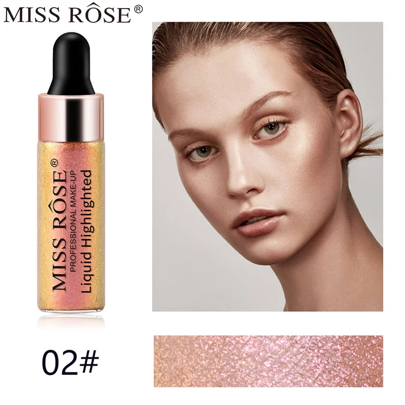 MISS ROSE Brand Highlighter Contour Cosmetics Long Lasting Face Brighten Shimmer Glow Liquid Highlighters Makeup Cosmetics TSLM2