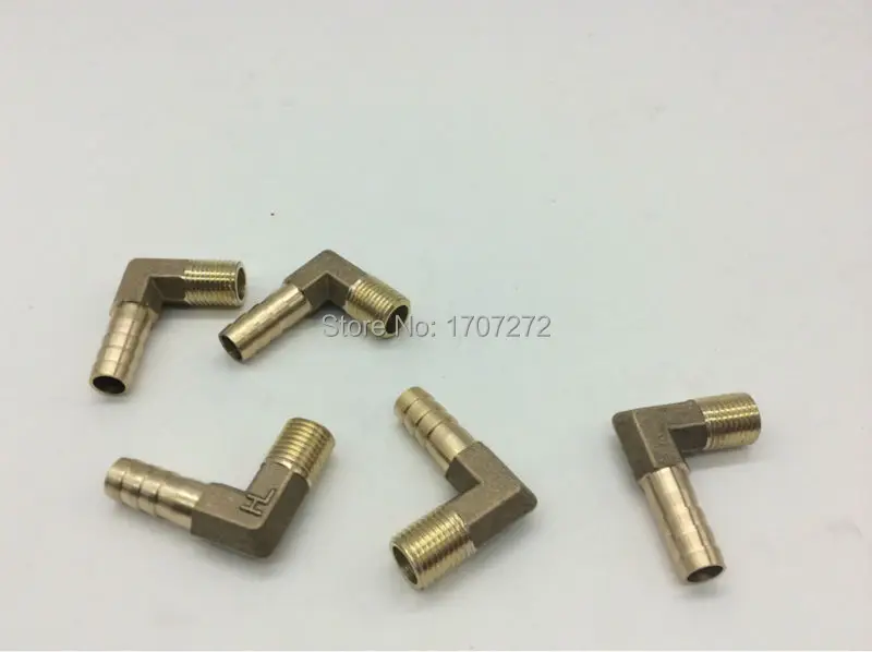 

free shipping 6mm/8mm/10mm/12mm Hose Barb x 3/8" inch Male BSP Thread Elbow Brass Barbed Fitting Coupler Connector Adapter