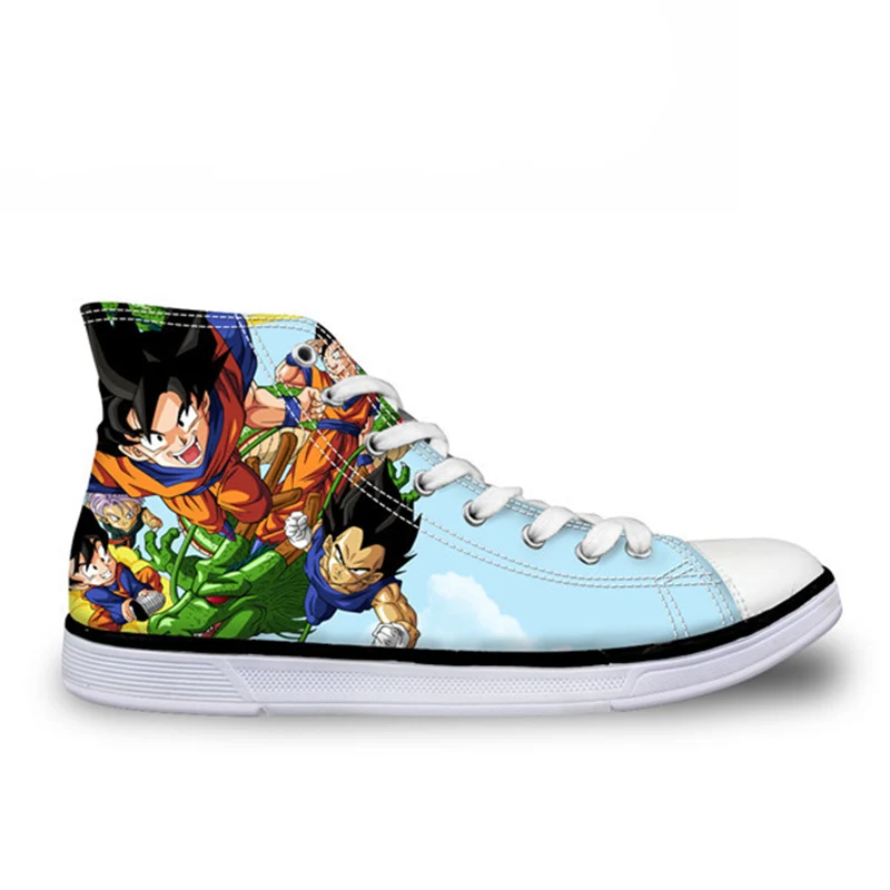 

THIKIN Trend Brand Vulcanized Shoes High-top Canvas Dragon Ball GT Z Pattern Women's Shoes Cool Footwear Super Saiyan Shoes