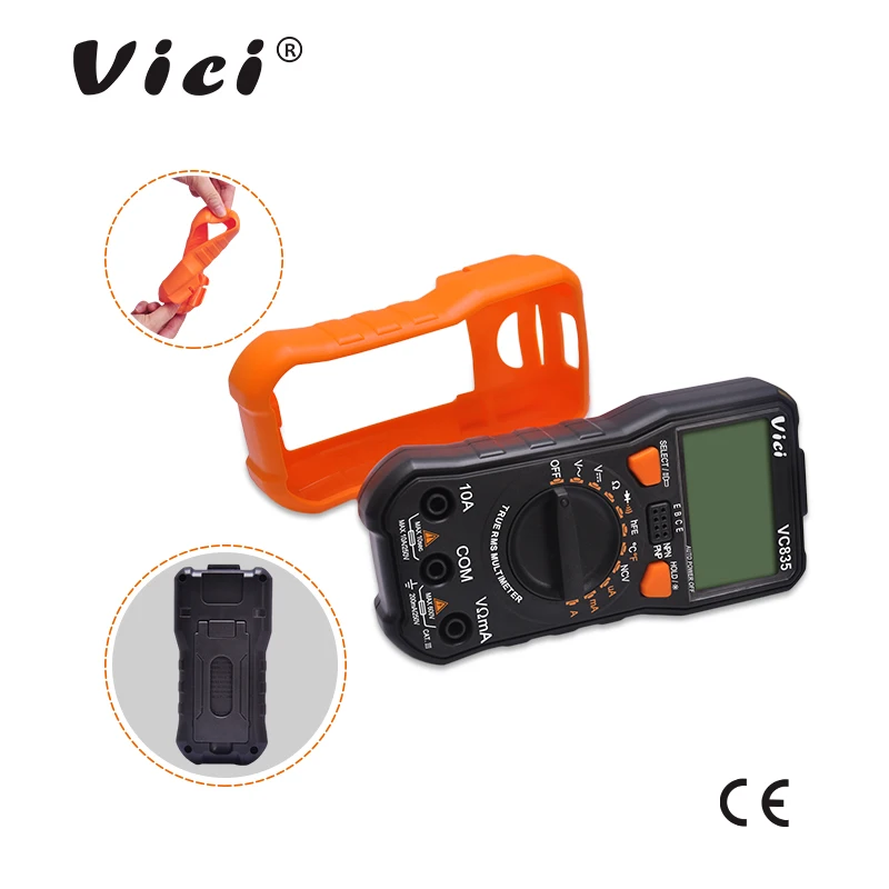 Цифровой мультиметр M148 VC835 DMM True RMS 2000 3 1/2 с автоматическим диапазоном сопротивления NCV температурный диод hFE тестовая подсветка
