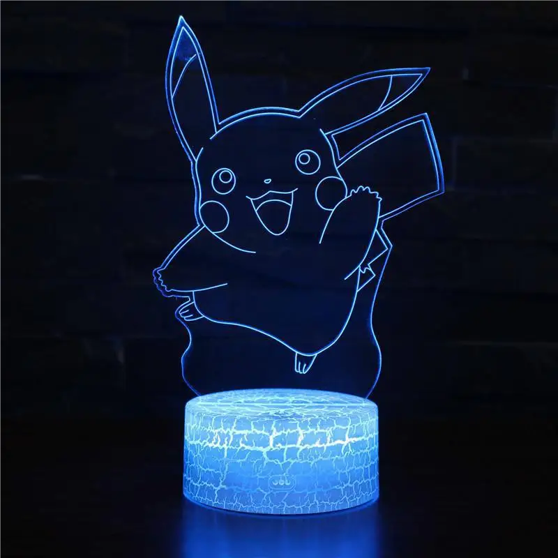 Umbreon 3D лампа Pokemom RGB съемный светильник настроения 7 цветов световая база холодный ночник для Рождественский подарок - Испускаемый цвет: 7 color change