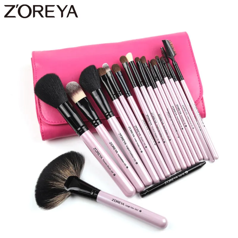 

ZOREYA 18pcs High Quality Makeup Brushes Powder Foundation Concealer Eyebrow Lash Eye Shadow Lip Make Up Brush Set New Arrival