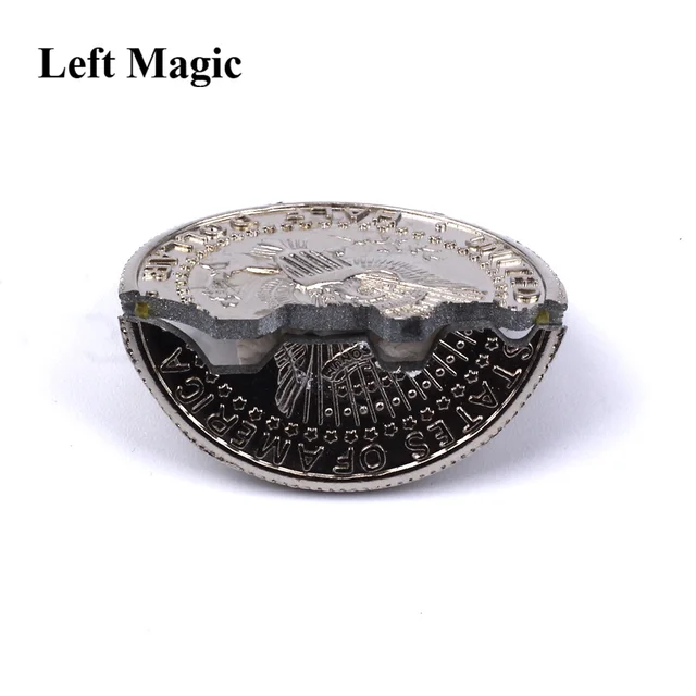 Magic Ripped Coin Trick Illusion and Restored Gift Funny Magic Tricks Toy Folding Coin Bite Coin Dollar Version Magic B1013 3