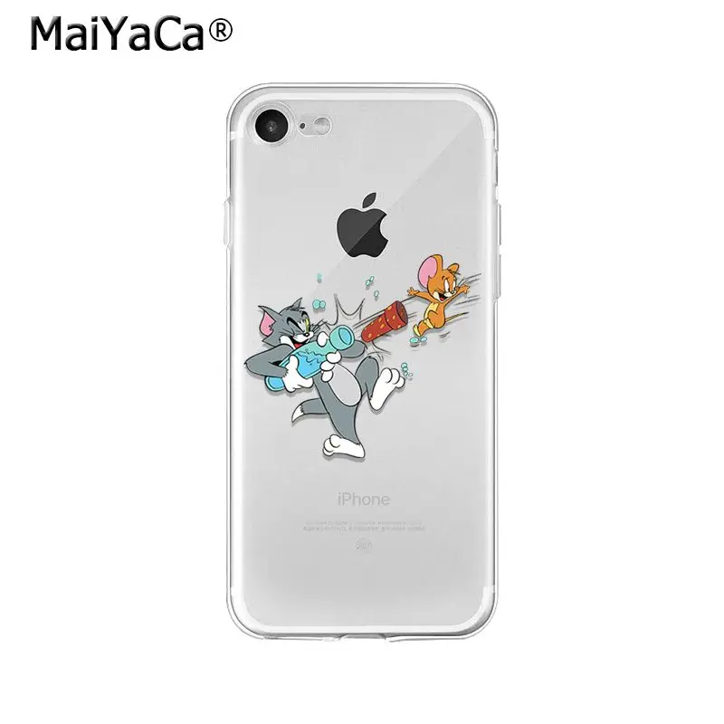 MaiYaCa Том и Джерри ТПУ Мягкий силиконовый чехол для телефона чехол для Apple iPhone 8 7 6 6S Plus X XS MAX 5 5S SE XR мобильных телефонов