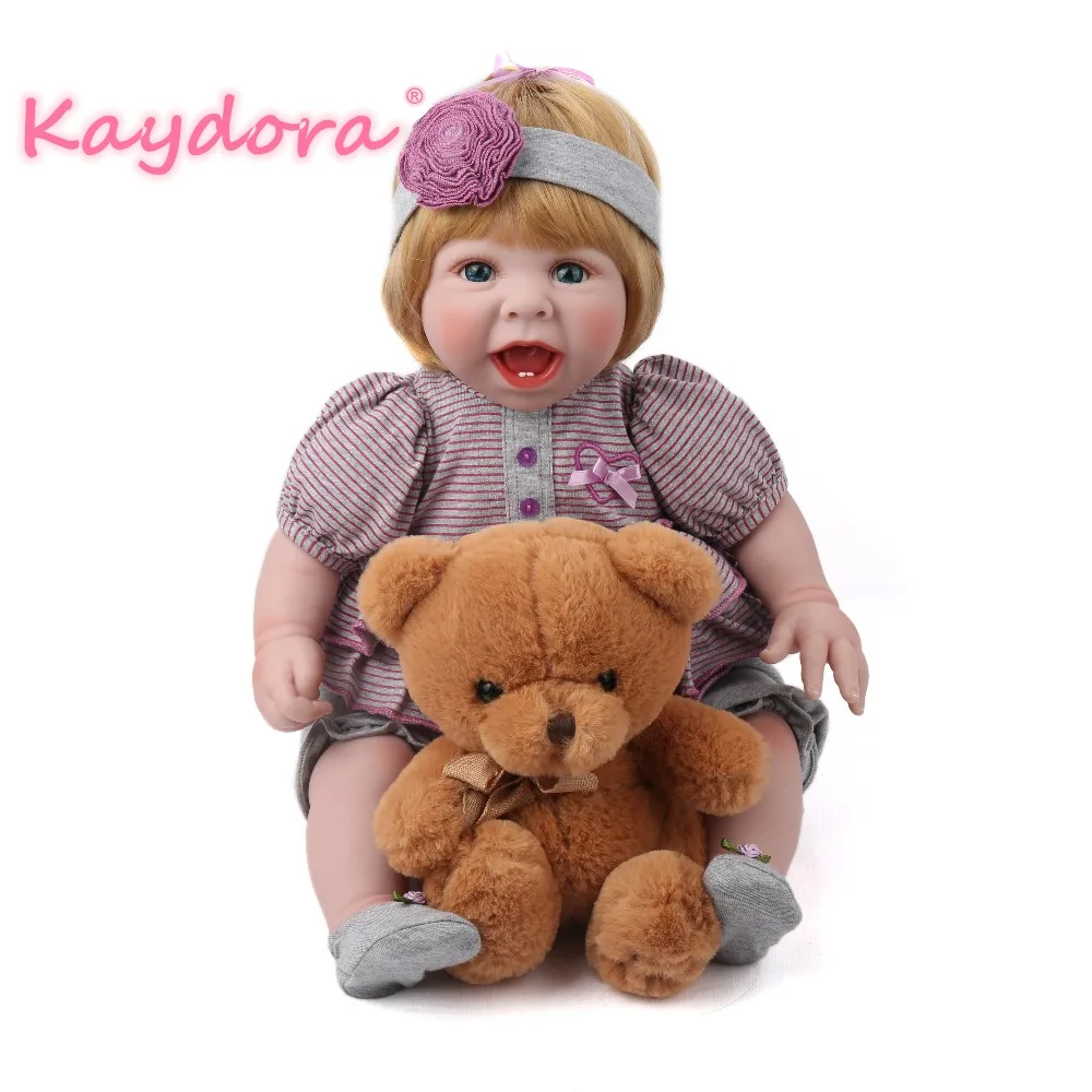 Kaydora 20 дюймов Baby Reborn силиконовые Детские игрушки принцесса платье реалистичные
