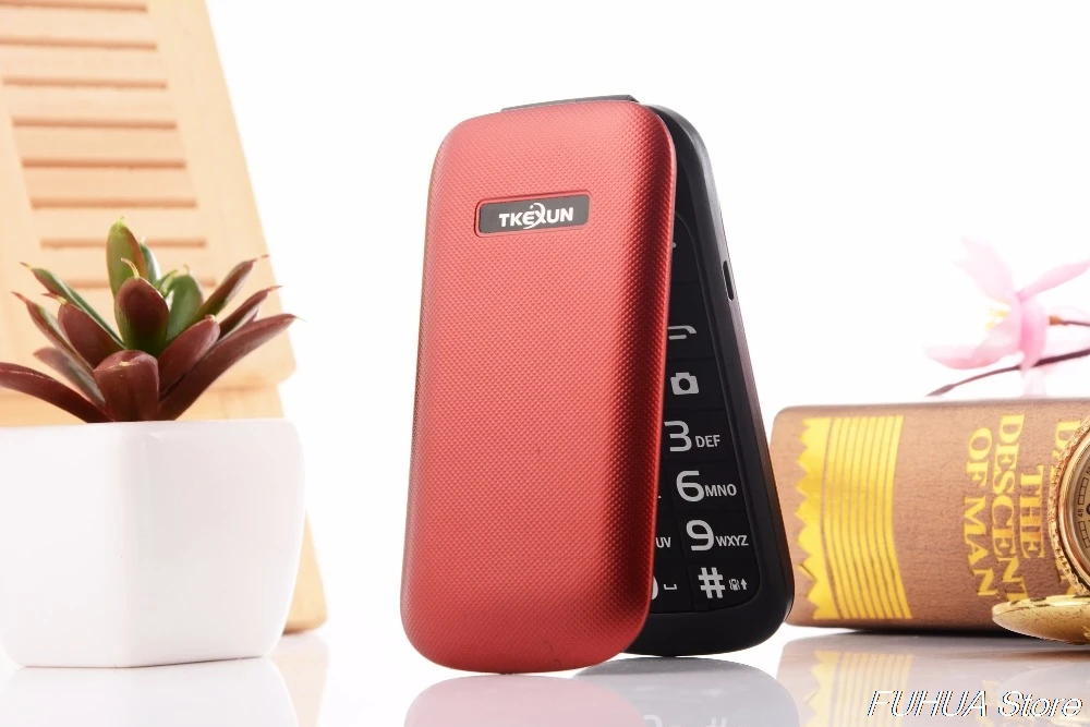 Оригинальный TKEXUN E1190A Dual SIM флип мобильный телефон Bluetooth FM MP3 Vedio дешевые старика телефон русская клавиатура