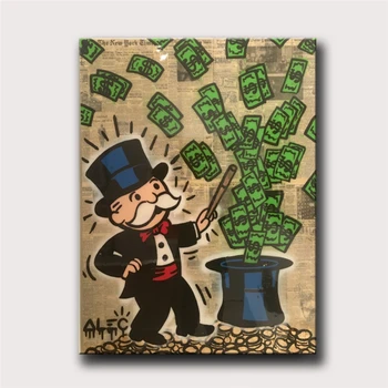 

Alec Monopolys Magic Hat HD Wall Art Canvas Poster Print Canvas Painting Decorative Picture for Office Living Room Home Decor