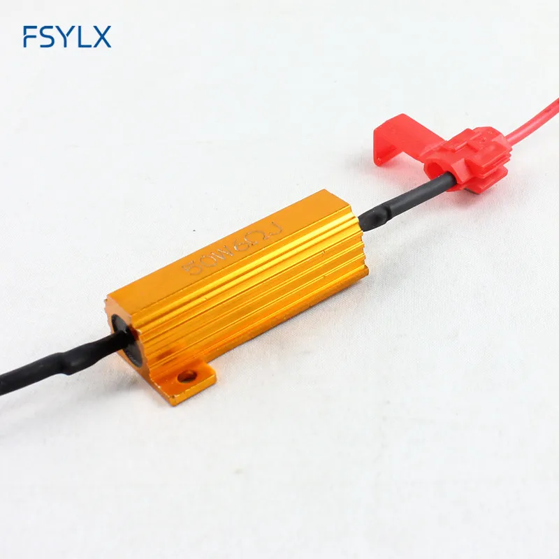 

LED Car Load Resistor 50W 6 Ohm For Car LED TURN SIGNAL Light / FOG Light / RUNNING Light 50W LED Load Resistor decoder